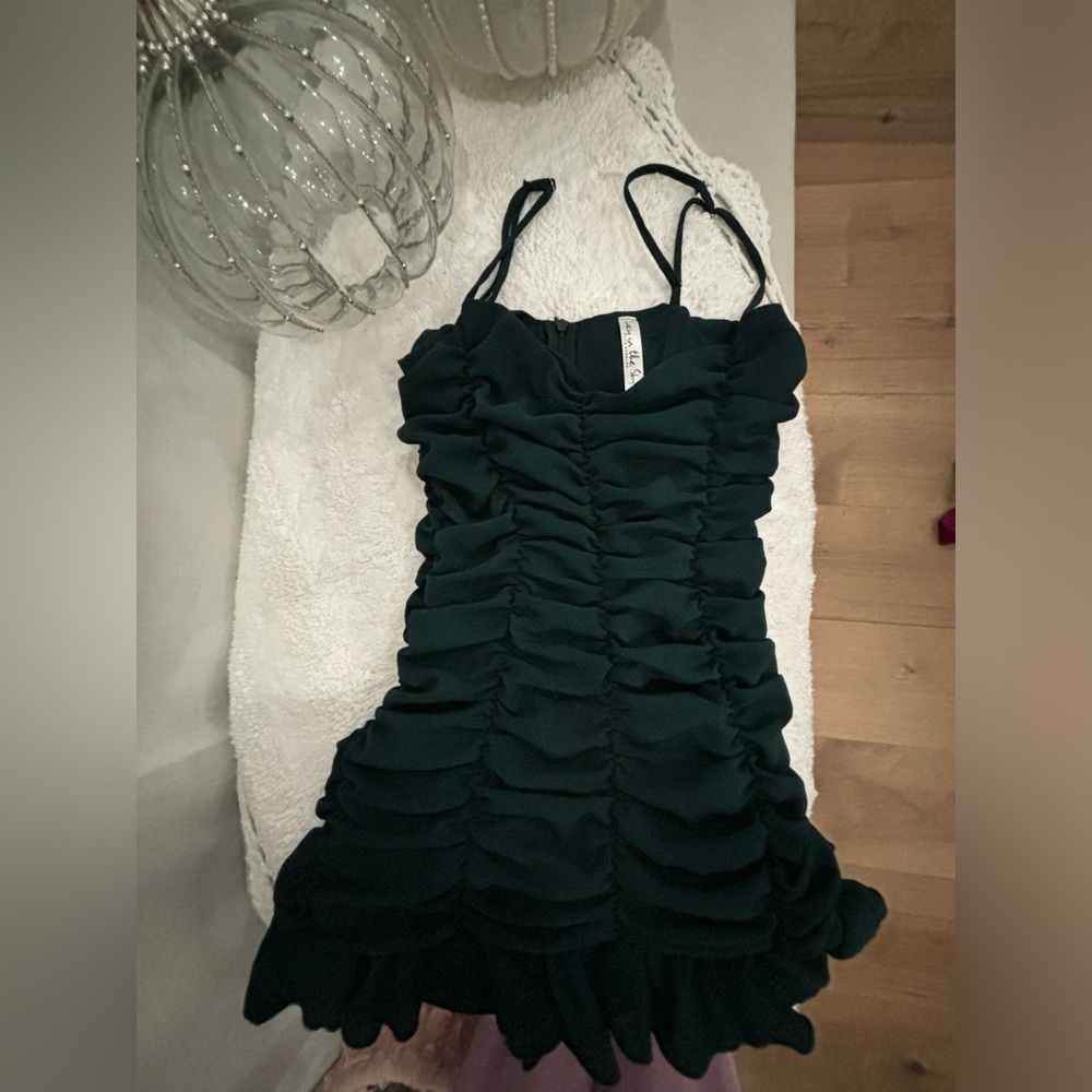 Never worn Lucy in The Sky Emerald Green Mini Dress. 70% off